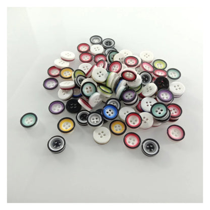 50pcs 12mm 4 Holes Flatback Resin Buttons Shirt Apparel Sewing Accessories DIY Scrapbooking Crafts - - Asia Sell