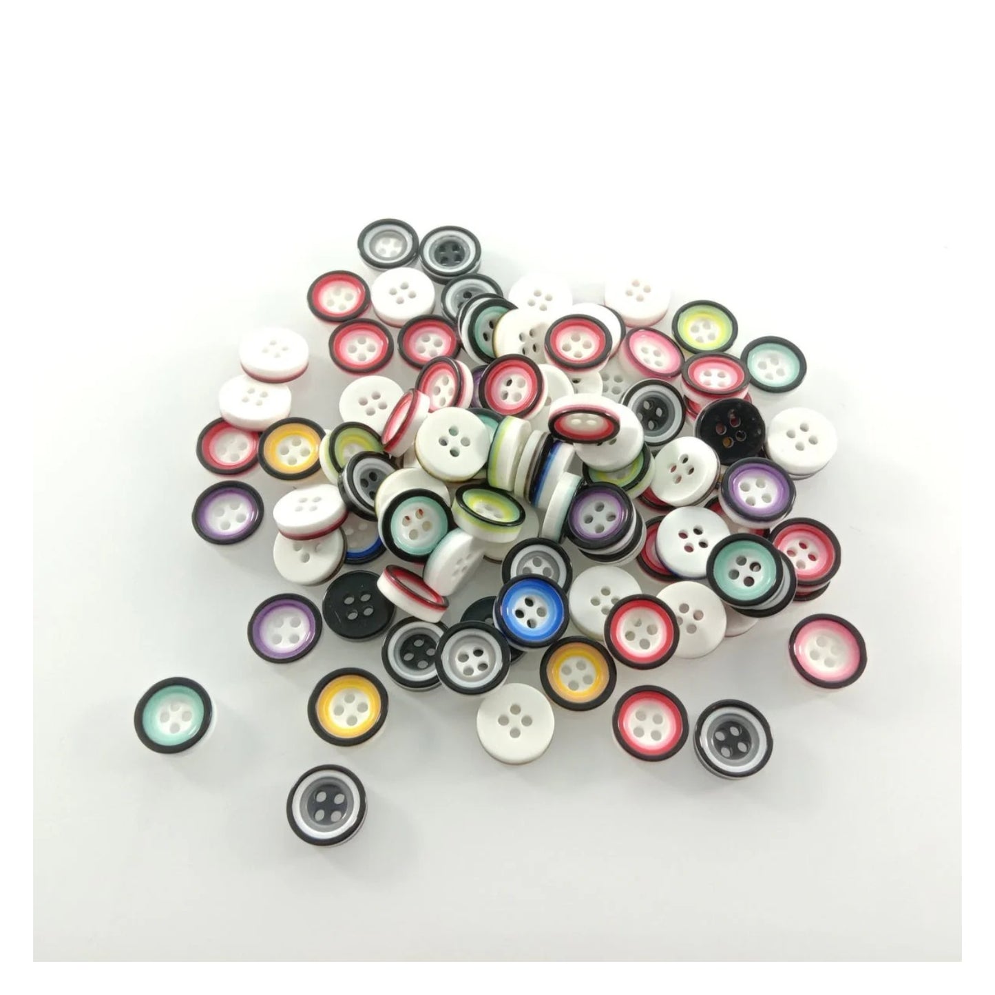 50pcs 12mm 4 Holes Flatback Resin Buttons Shirt Apparel Sewing Accessories DIY Scrapbooking Crafts - - Asia Sell