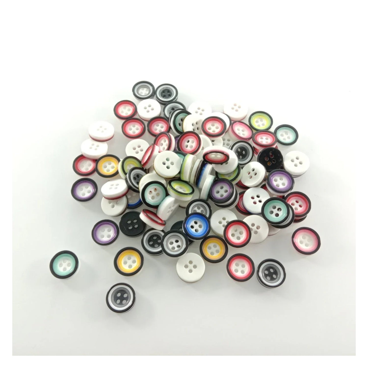 50pcs 12mm 4 Holes Flatback Resin Buttons Shirt Apparel Sewing Accessories DIY Scrapbooking Crafts - - Asia Sell