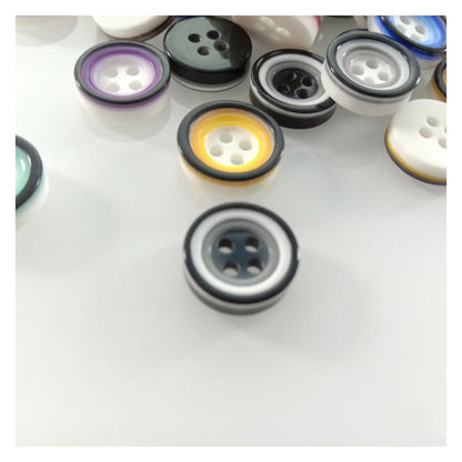 50pcs 12mm 4 Holes Flatback Resin Buttons Shirt Apparel Sewing Accessories DIY Scrapbooking Crafts - - Asia Sell