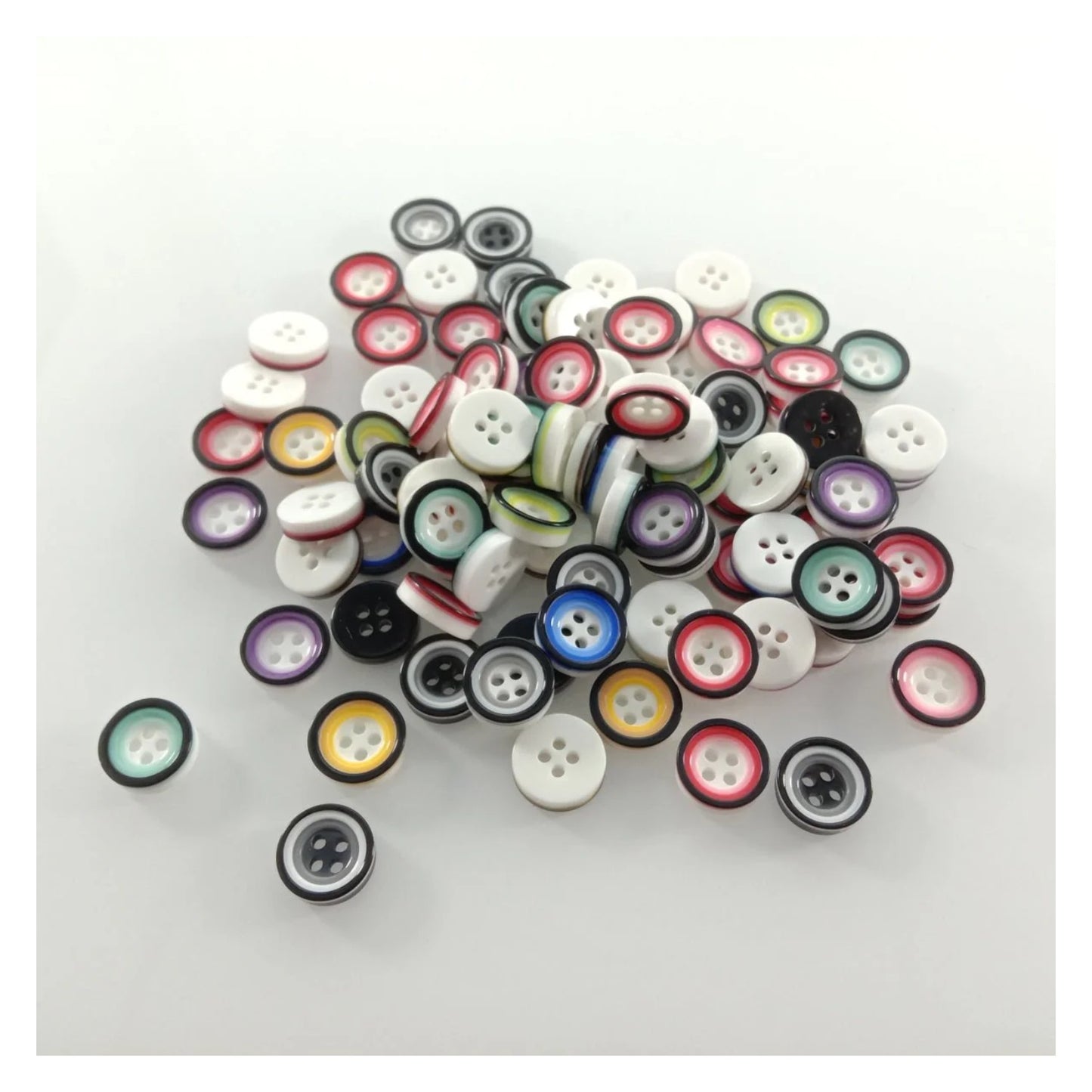 50pcs 12mm 4 Holes Flatback Resin Buttons Shirt Apparel Sewing Accessories DIY Scrapbooking Crafts - - Asia Sell