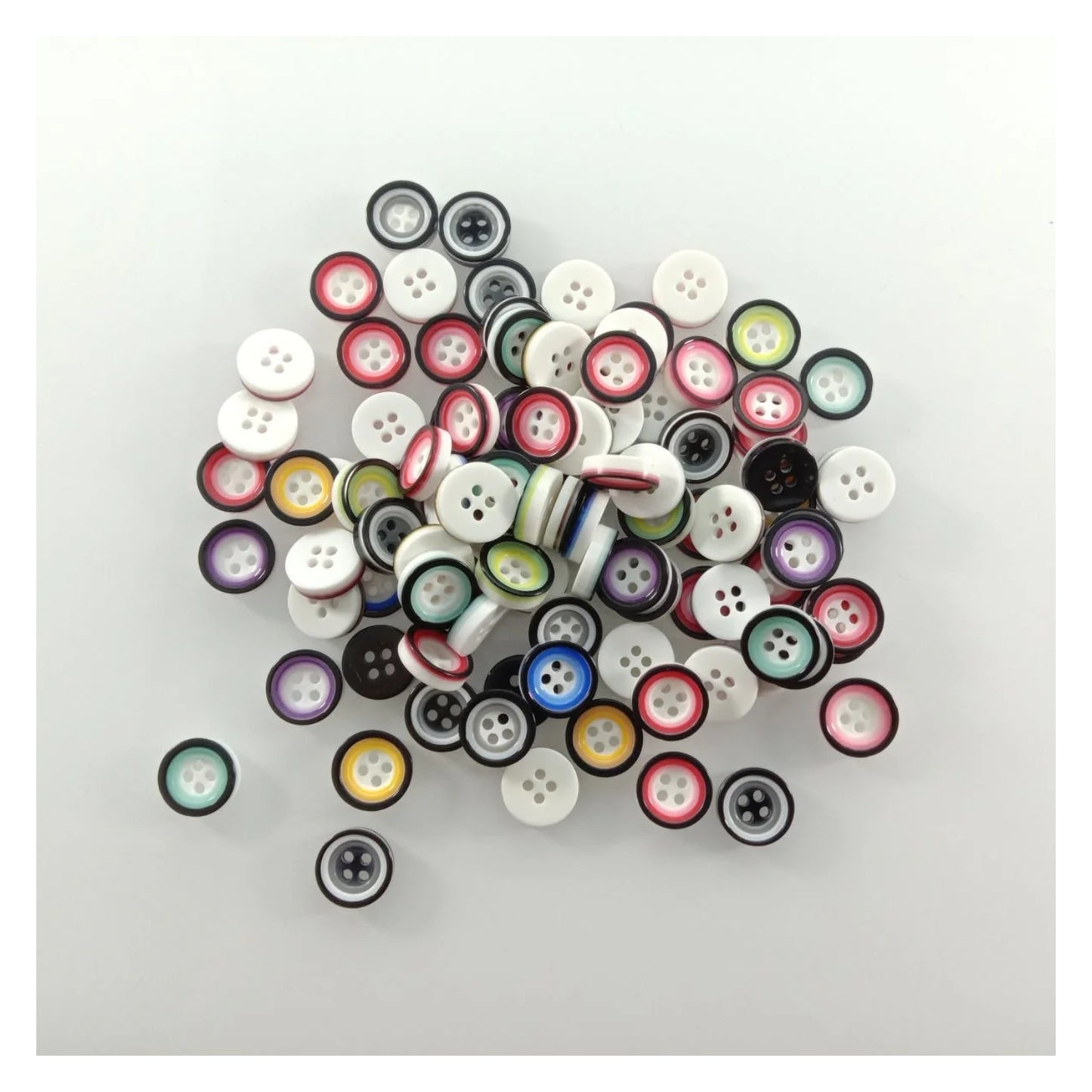 50pcs 12mm 4 Holes Flatback Resin Buttons Shirt Apparel Sewing Accessories DIY Scrapbooking Crafts - - Asia Sell