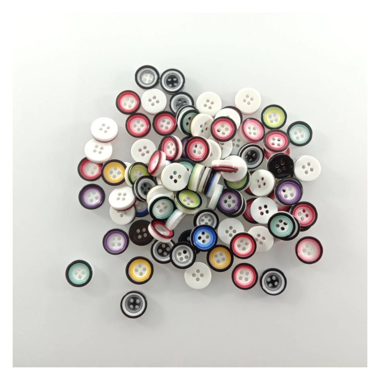 50pcs 12mm 4 Holes Flatback Resin Buttons Shirt Apparel Sewing Accessories DIY Scrapbooking Crafts - - Asia Sell