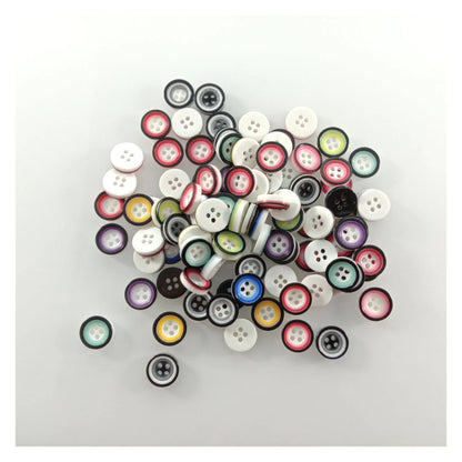 50pcs 12mm 4 Holes Flatback Resin Buttons Shirt Apparel Sewing Accessories DIY Scrapbooking Crafts - - Asia Sell