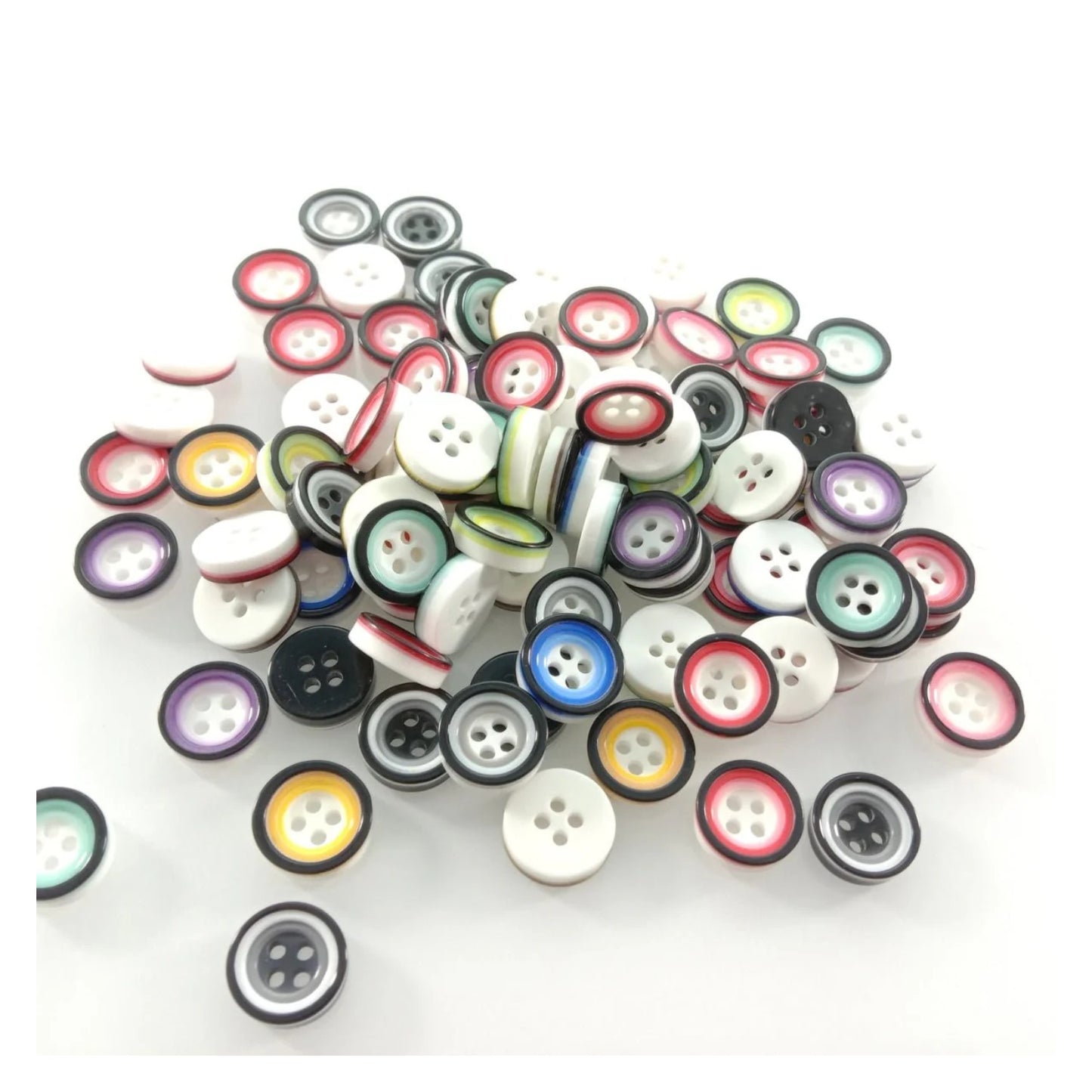 50pcs 12mm 4 Holes Flatback Resin Buttons Shirt Apparel Sewing Accessories DIY Scrapbooking Crafts - - Asia Sell