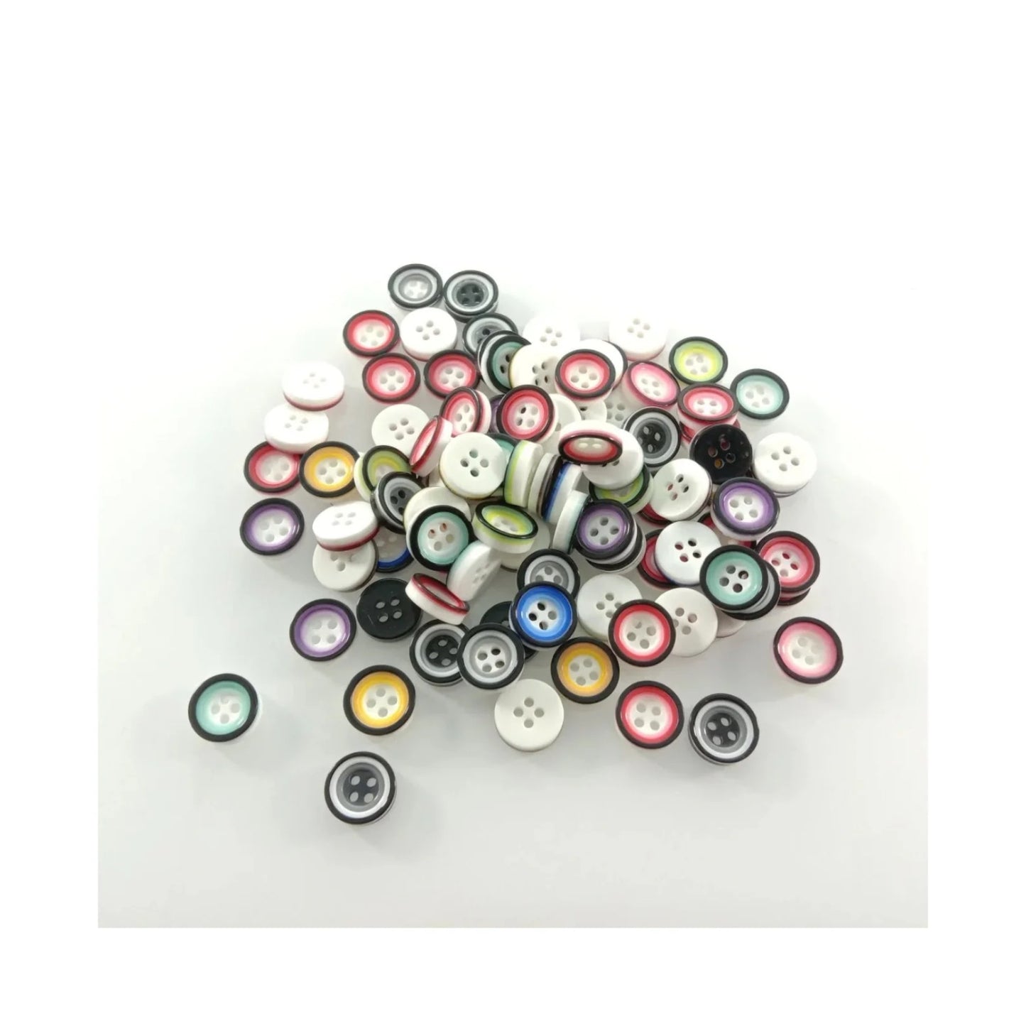 50pcs 12mm 4 Holes Flatback Resin Buttons Shirt Apparel Sewing Accessories DIY Scrapbooking Crafts - - Asia Sell