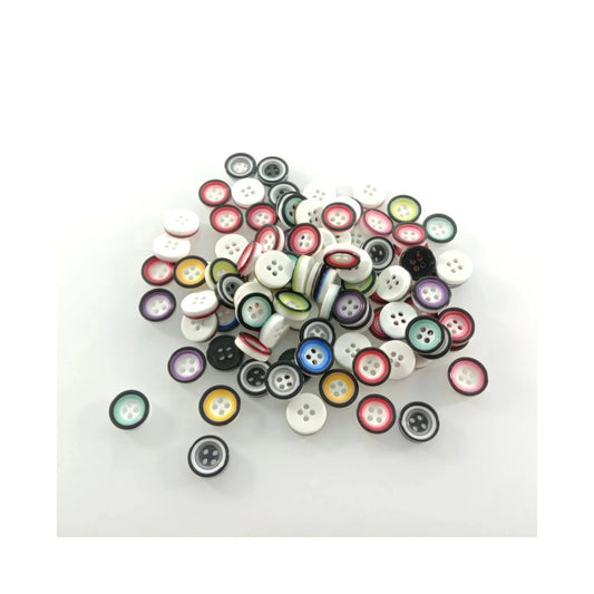50pcs 12mm 4 Holes Flatback Resin Buttons Shirt Apparel Sewing Accessories DIY Scrapbooking Crafts - - Asia Sell