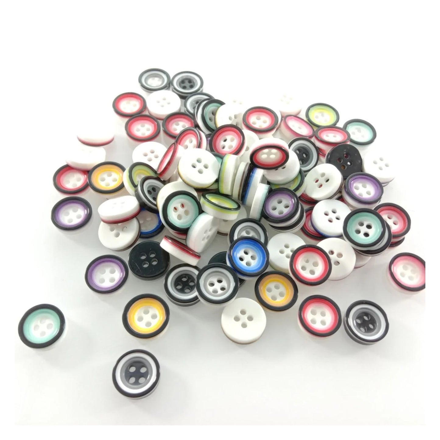 50pcs 12mm 4 Holes Flatback Resin Buttons Shirt Apparel Sewing Accessories DIY Scrapbooking Crafts - - Asia Sell