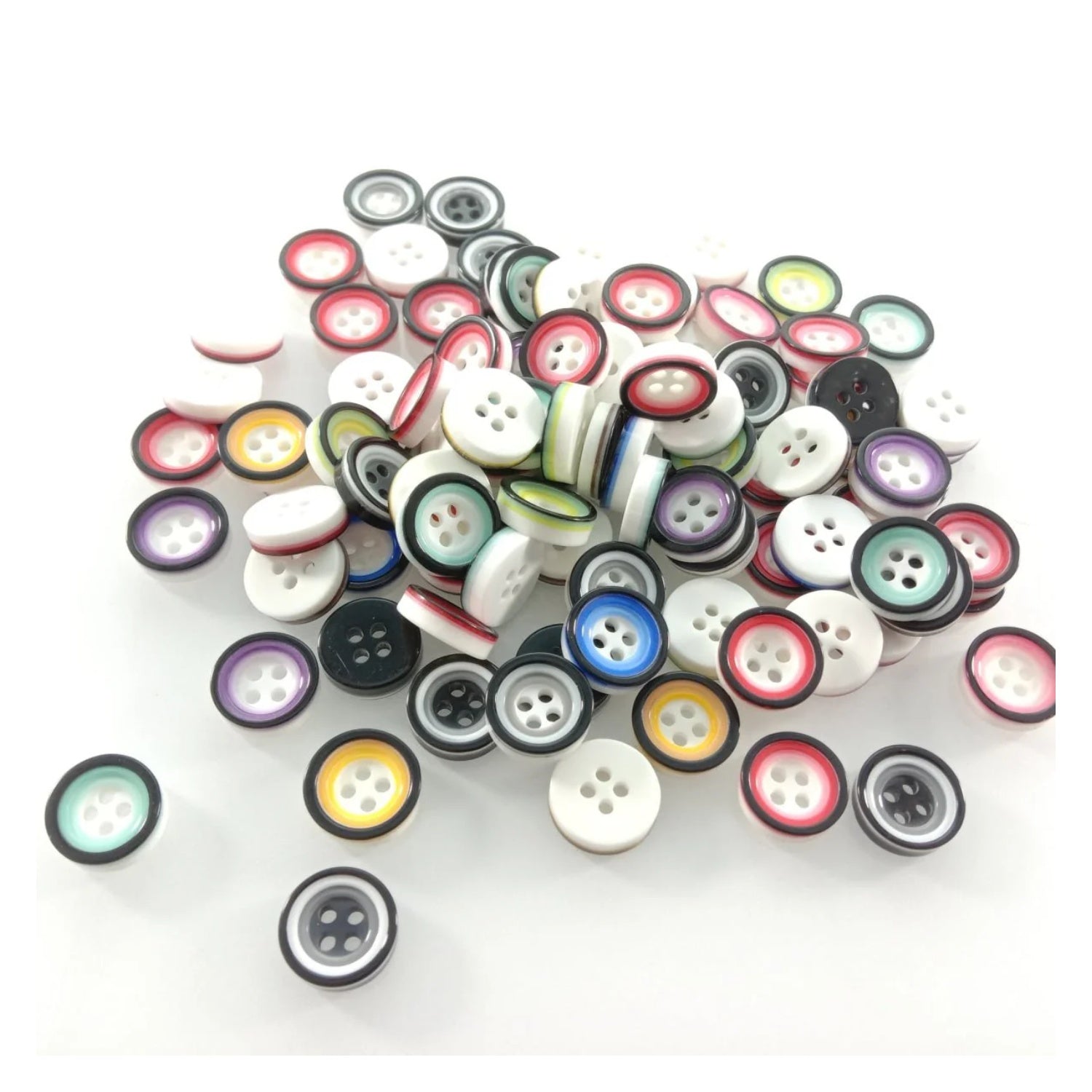 50pcs 12mm 4 Holes Flatback Resin Buttons Shirt Apparel Sewing Accessories DIY Scrapbooking Crafts - - Asia Sell