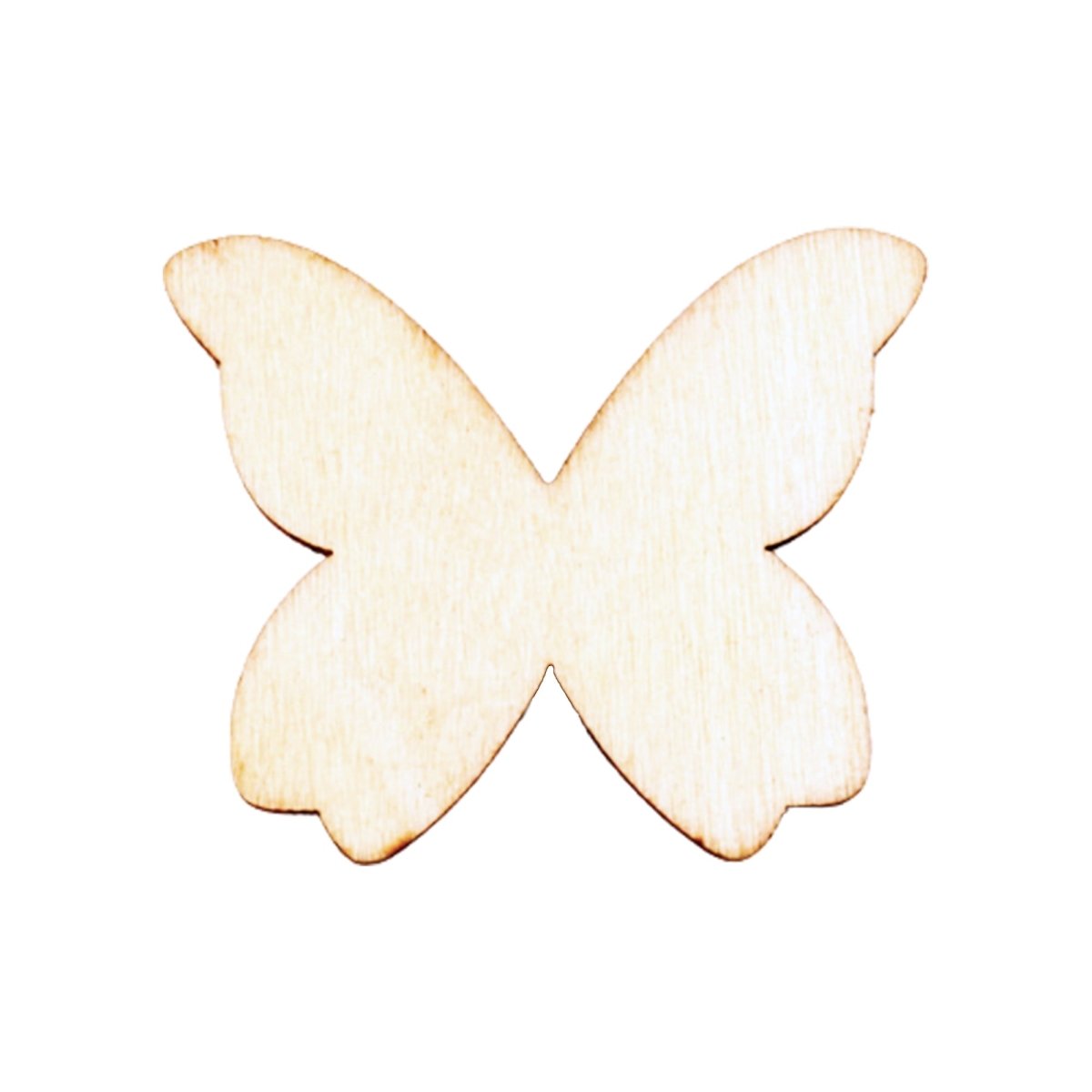 50pcs 15-40mm Natural Wooden Flower Butterfly Shape Blanks Forms Scrapbooking Crafts Sketching - 20mm Butterflies - - Asia Sell