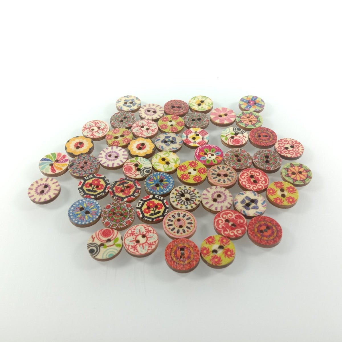 50pcs 15mm Wooden Buttons for Crafts Wedding Decoration Clothing Sewing Wood Button - - Asia Sell