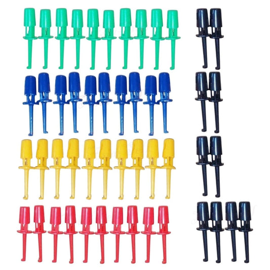 50pcs 1.7'' Multimeter Lead Wire Kit Test Hook Clip Grabbers Test Probe SMT SMD Cable Testing - - Asia Sell