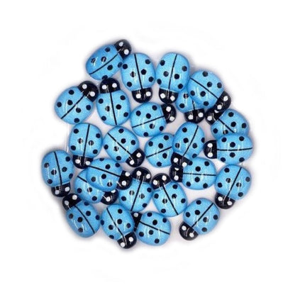 50pcs Bee Resin Flat Back Mini DIY Scrapbooking Crafts Home Decorations Resin Shape - Blue - Asia Sell