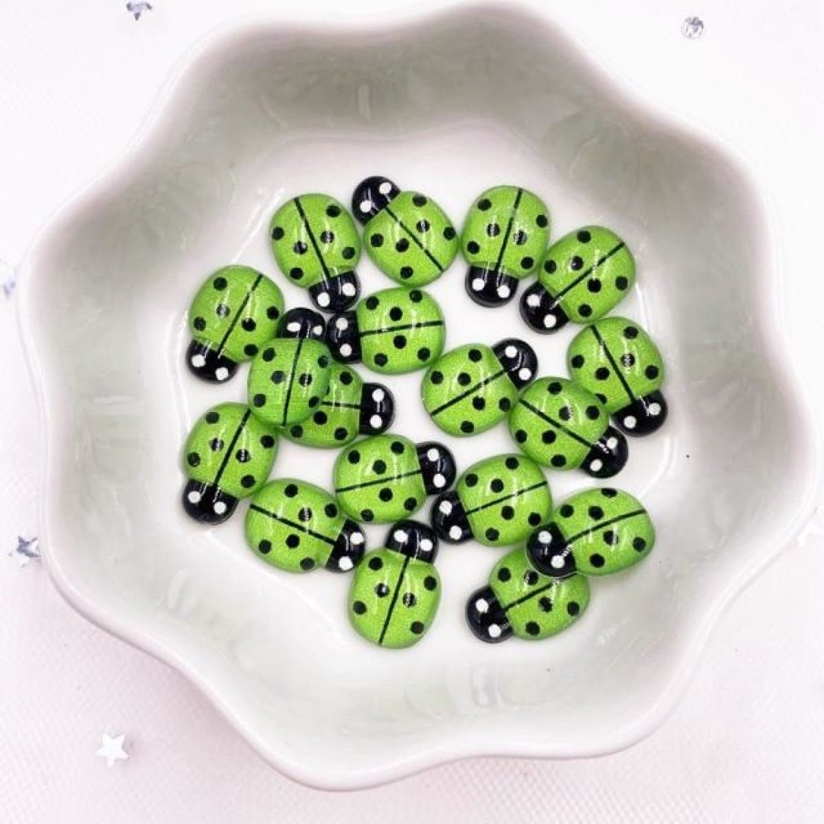 50pcs Bee Resin Flat Back Mini DIY Scrapbooking Crafts Home Decorations Resin Shape - Green - - Asia Sell