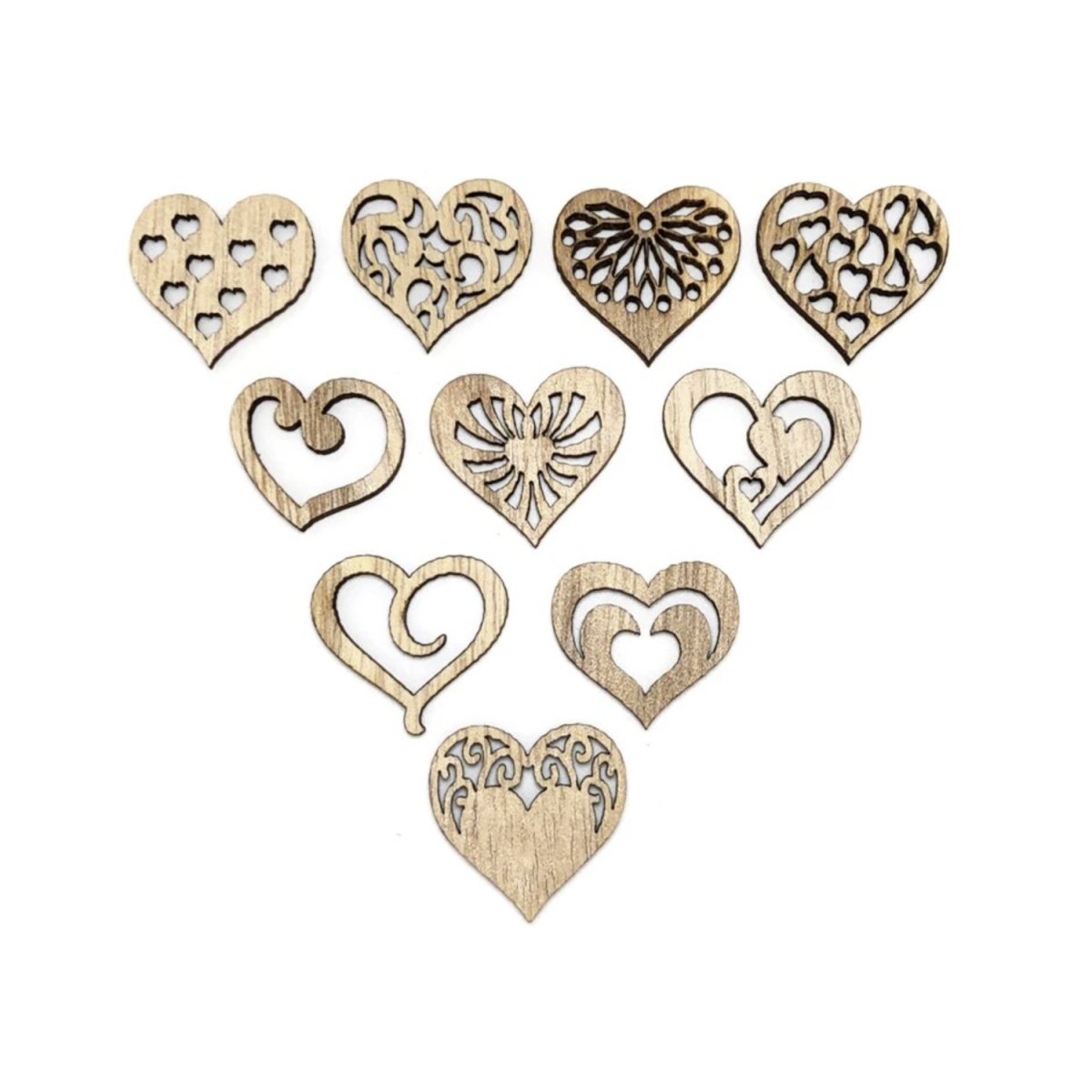 50pcs Heart Wood Love Wooden Crafts Wedding Party Decoration Birthday Valentine's Gifts Home Table Decor - Asia Sell