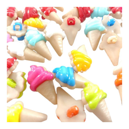 50pcs Ice-Cream Shank Plastic Buttons DIY Scrapbooking Accessories Children's Apparel Sewing - - Asia Sell