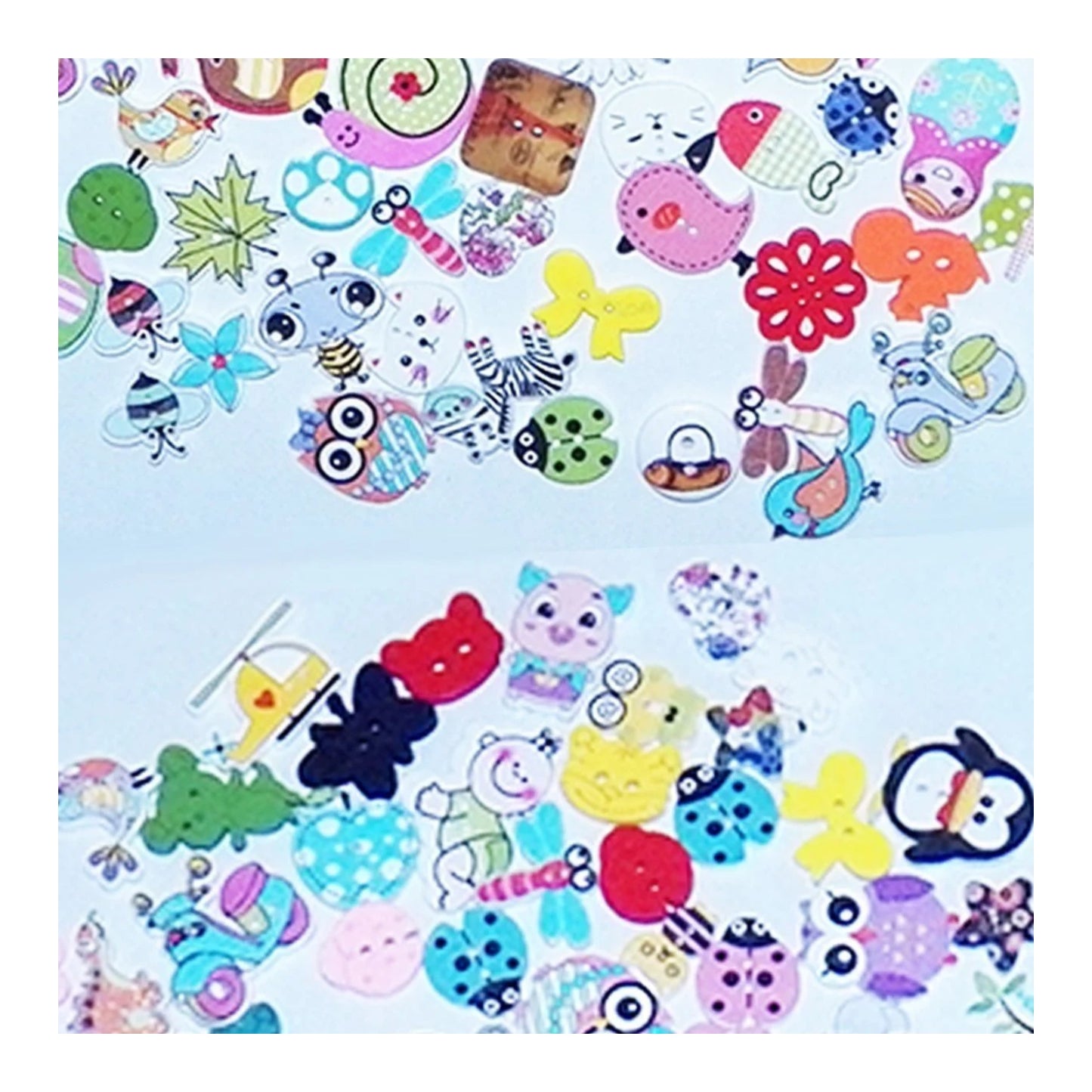 50pcs Mixed Wooden Clothing Buttons Craft DIY 2 Hole Wood Button - - Asia Sell