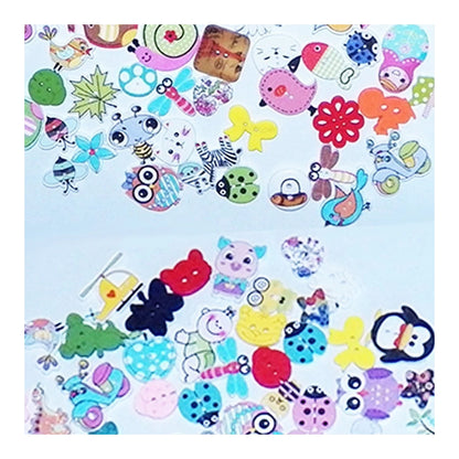 50pcs Mixed Wooden Clothing Buttons Craft DIY 2 Hole Wood Button - - Asia Sell