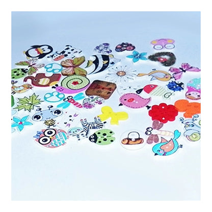 50pcs Mixed Wooden Clothing Buttons Craft DIY 2 Hole Wood Button - - Asia Sell