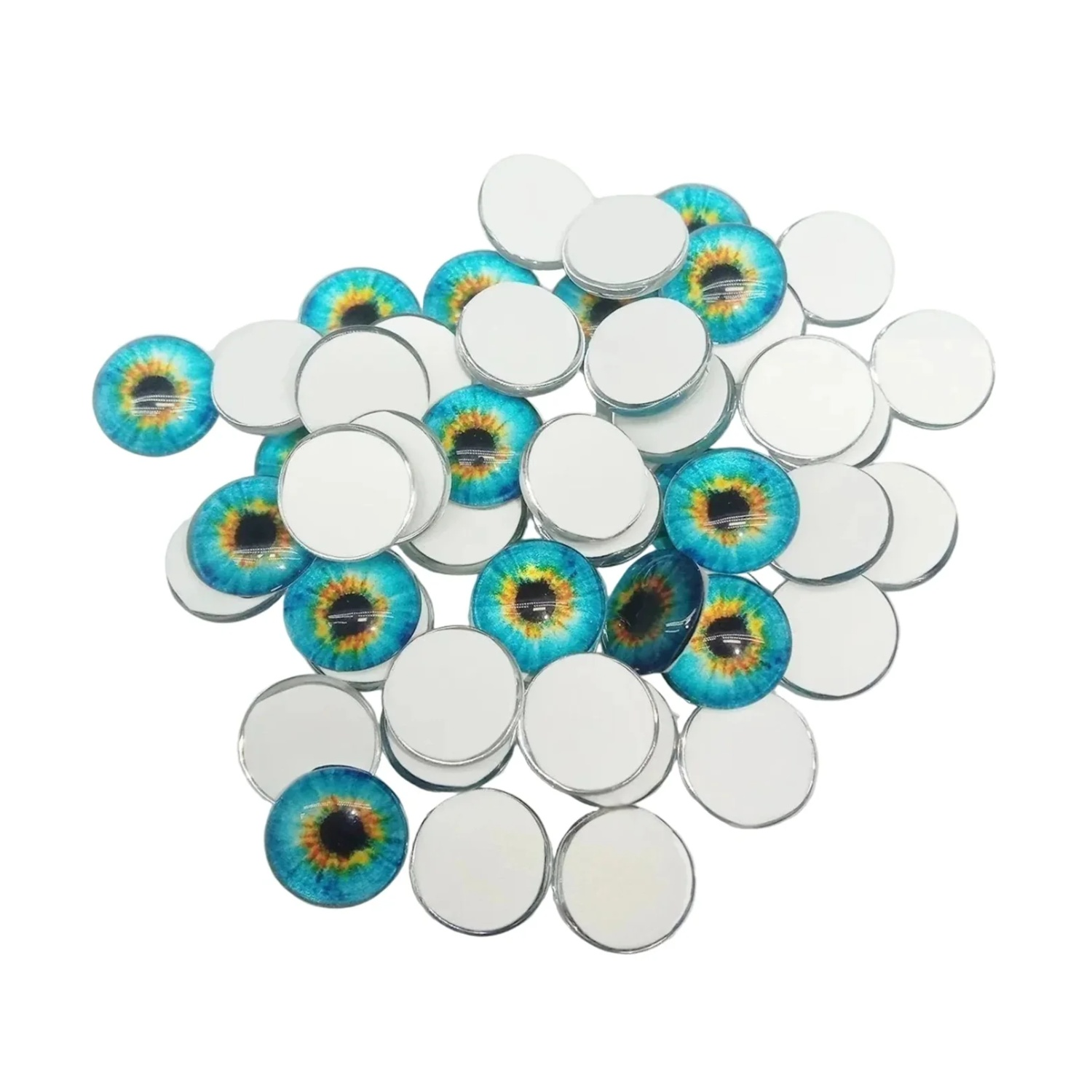 50pcs Round 10mm Glass Doll Eyes Dragon Lizard Frog Eyeballs Model T - - Asia Sell
