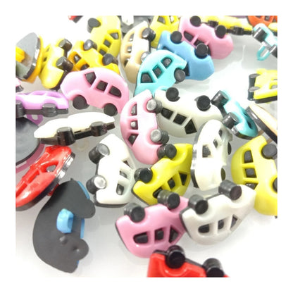50pcs Shank Car Plastic Buttons Children's Garment Sewing Accessories DIY Scrapbooking Crafts 17x11mm - - Asia Sell