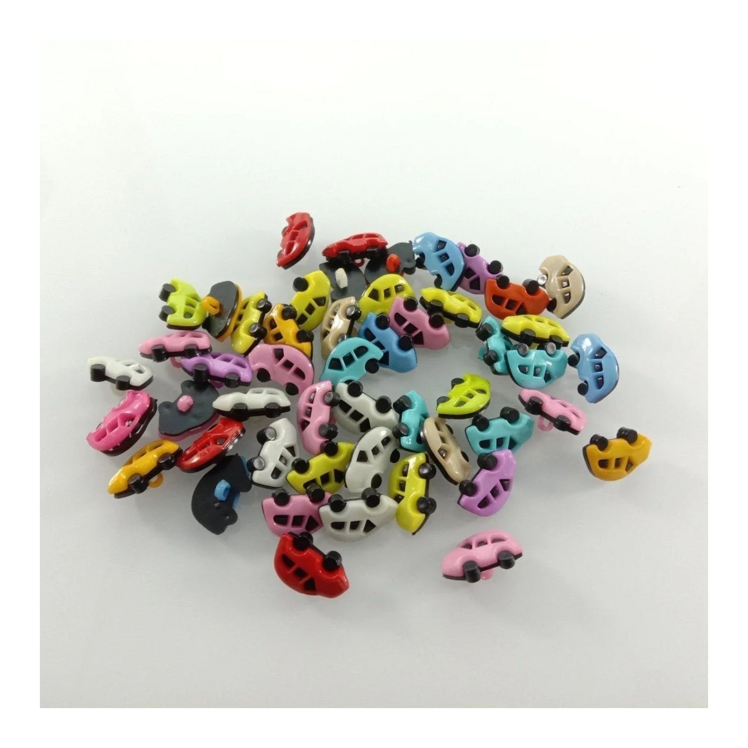 50pcs Shank Car Plastic Buttons Children's Garment Sewing Accessories DIY Scrapbooking Crafts 17x11mm - - Asia Sell