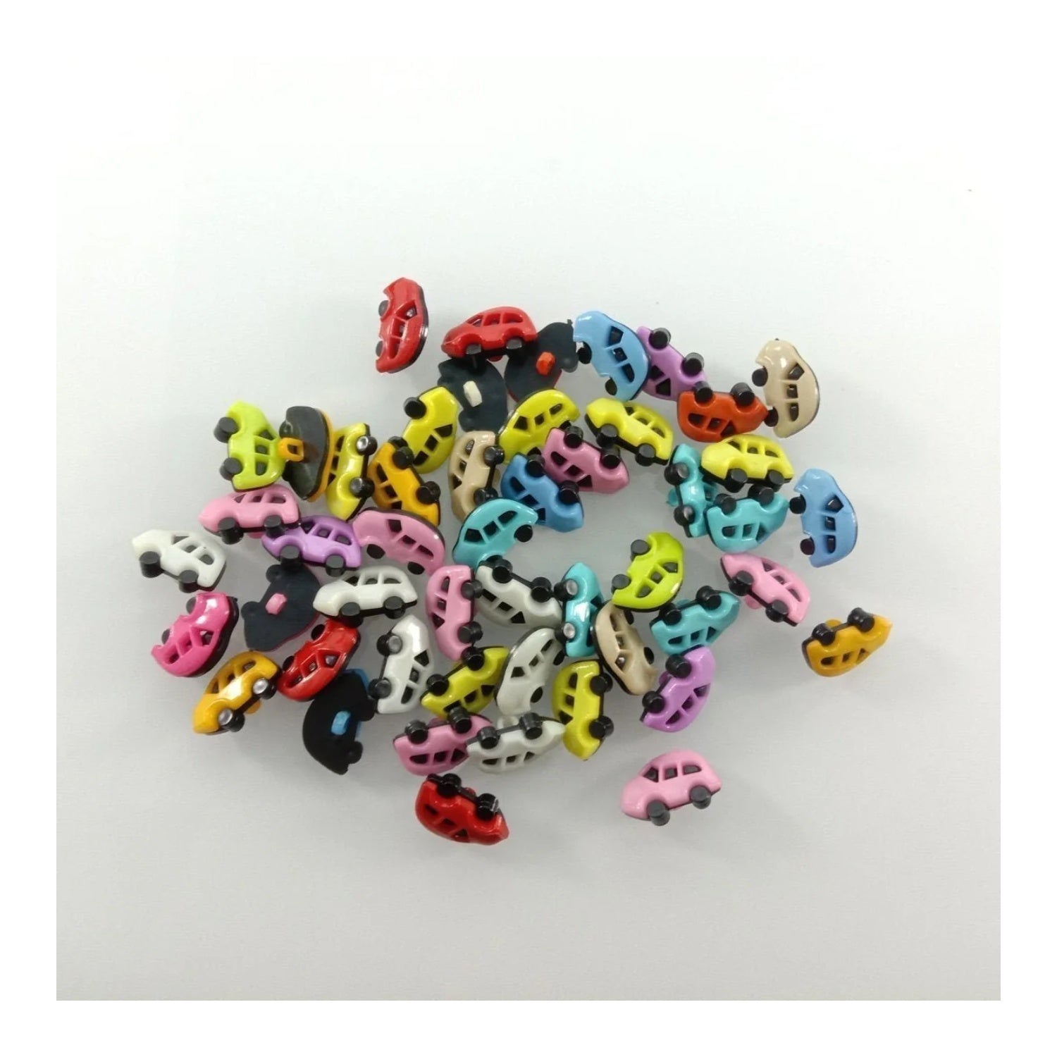 50pcs Shank Car Plastic Buttons Children's Garment Sewing Accessories DIY Scrapbooking Crafts 17x11mm - - Asia Sell