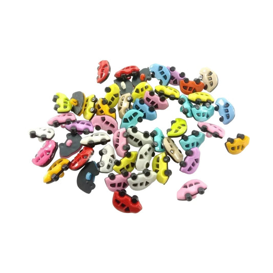 50pcs Shank Car Plastic Buttons Children's Garment Sewing Accessories DIY Scrapbooking Crafts 17x11mm - - Asia Sell