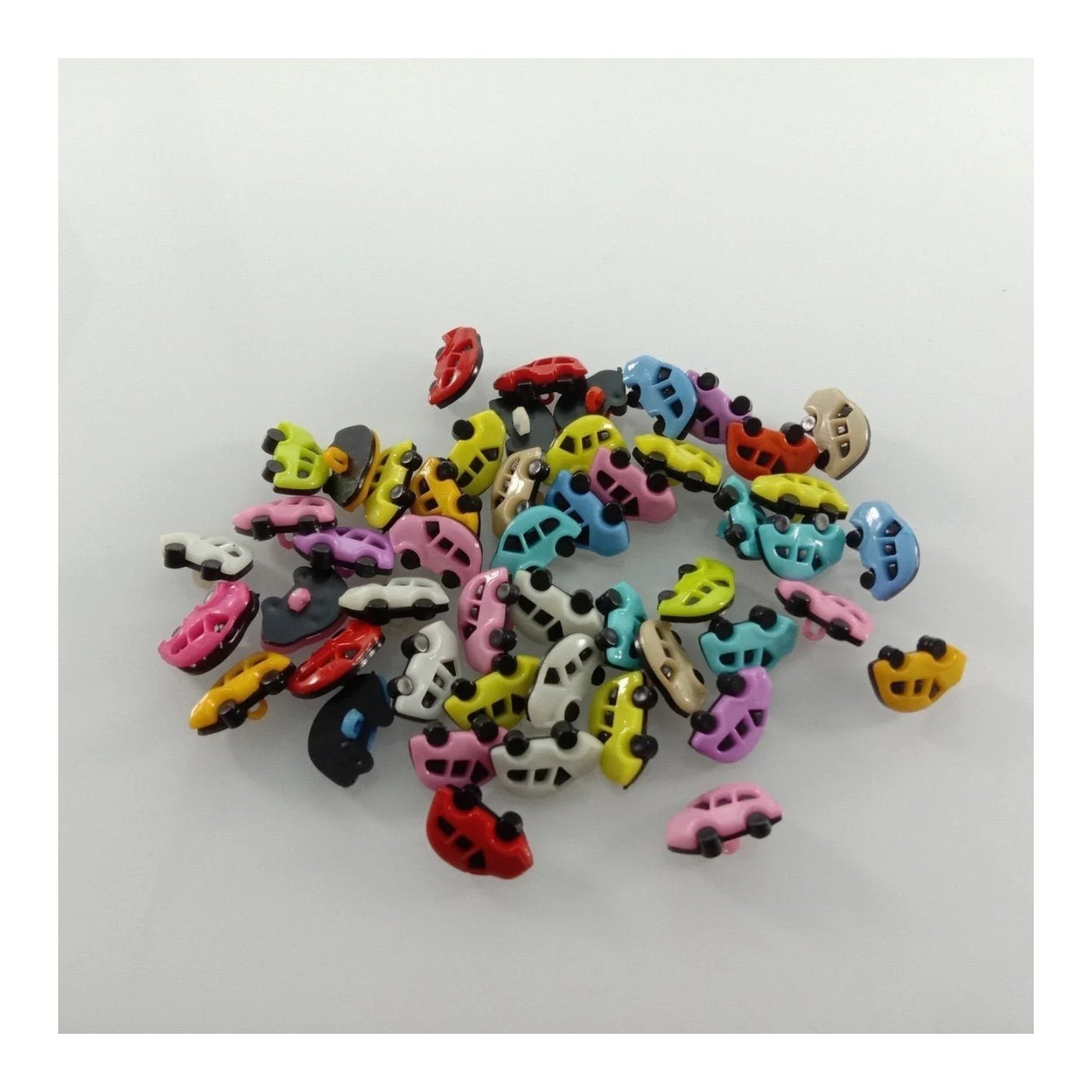 50pcs Shank Car Plastic Buttons Children's Garment Sewing Accessories DIY Scrapbooking Crafts 17x11mm - - Asia Sell