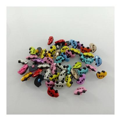50pcs Shank Car Plastic Buttons Children's Garment Sewing Accessories DIY Scrapbooking Crafts 17x11mm - - Asia Sell