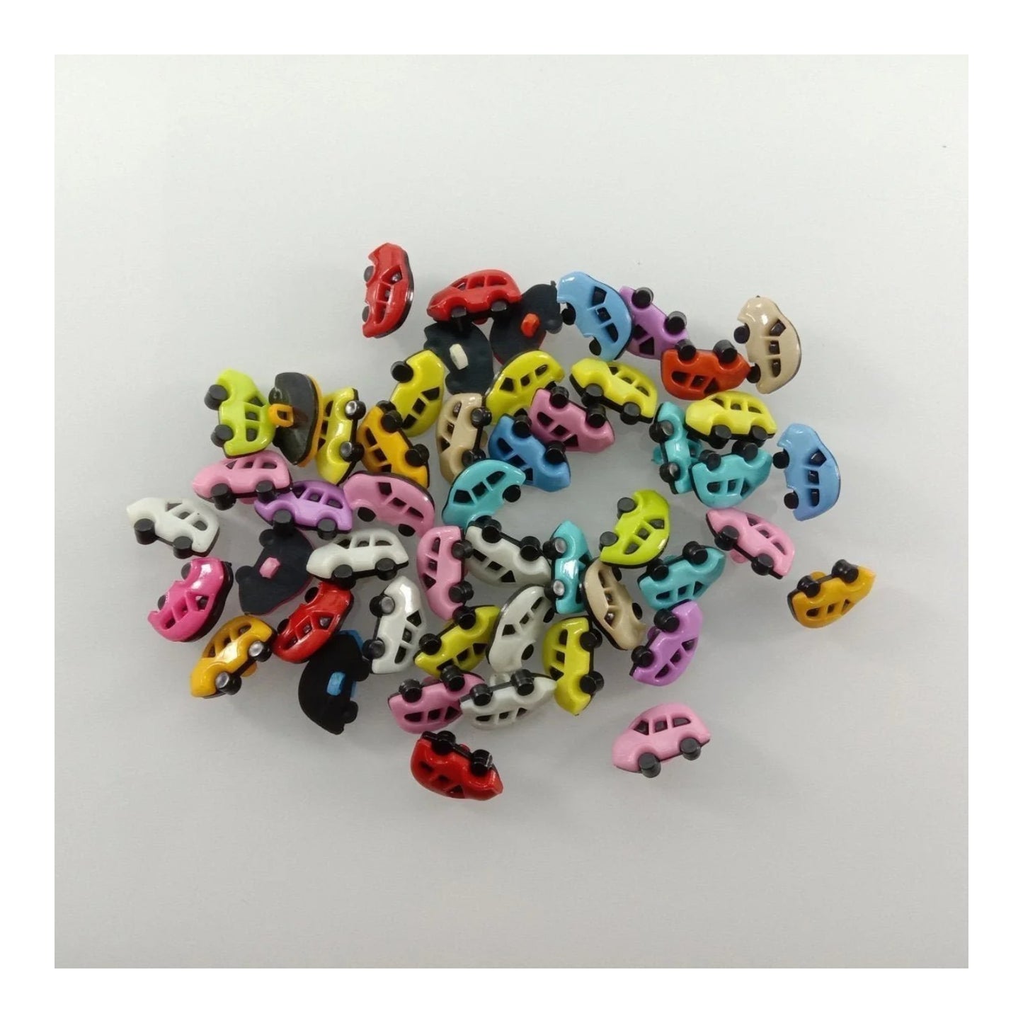 50pcs Shank Car Plastic Buttons Children's Garment Sewing Accessories DIY Scrapbooking Crafts 17x11mm - - Asia Sell