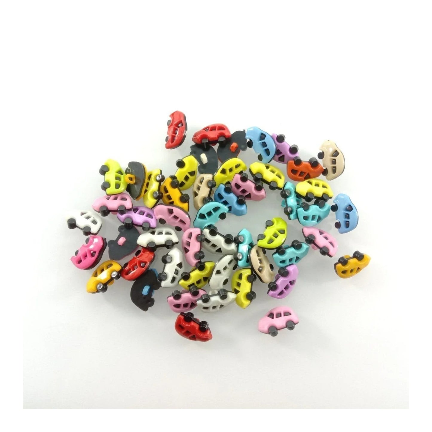 50pcs Shank Car Plastic Buttons Children's Garment Sewing Accessories DIY Scrapbooking Crafts 17x11mm - - Asia Sell