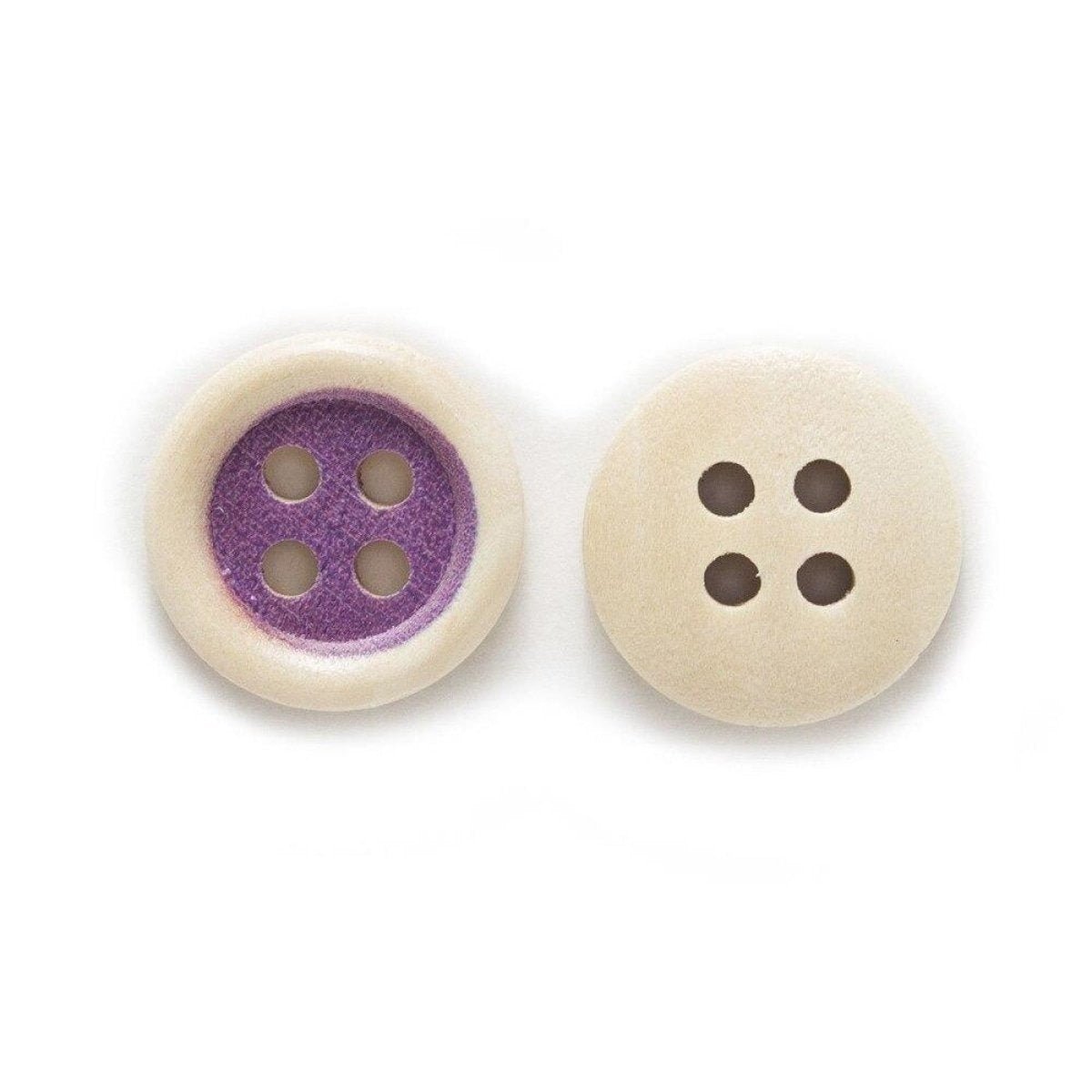 50pcs Wooden Buttons 4 Hole 15mm Multicoloured Round Clothing Sewing Colourful - Edge Coloured - Asia Sell