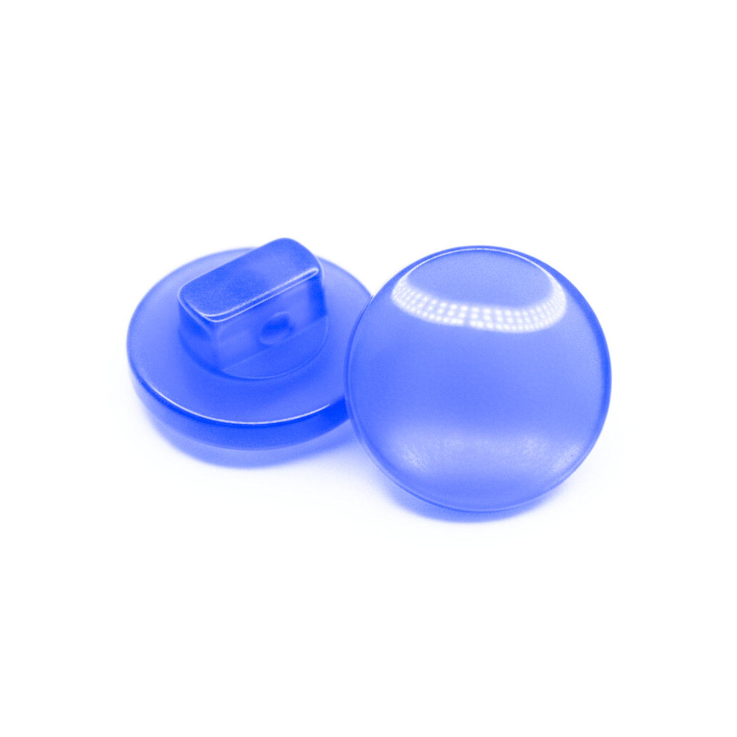 50pcs Acrylic Sewing Buttons Scrapbooking Round Blue Purple Shank 11mm