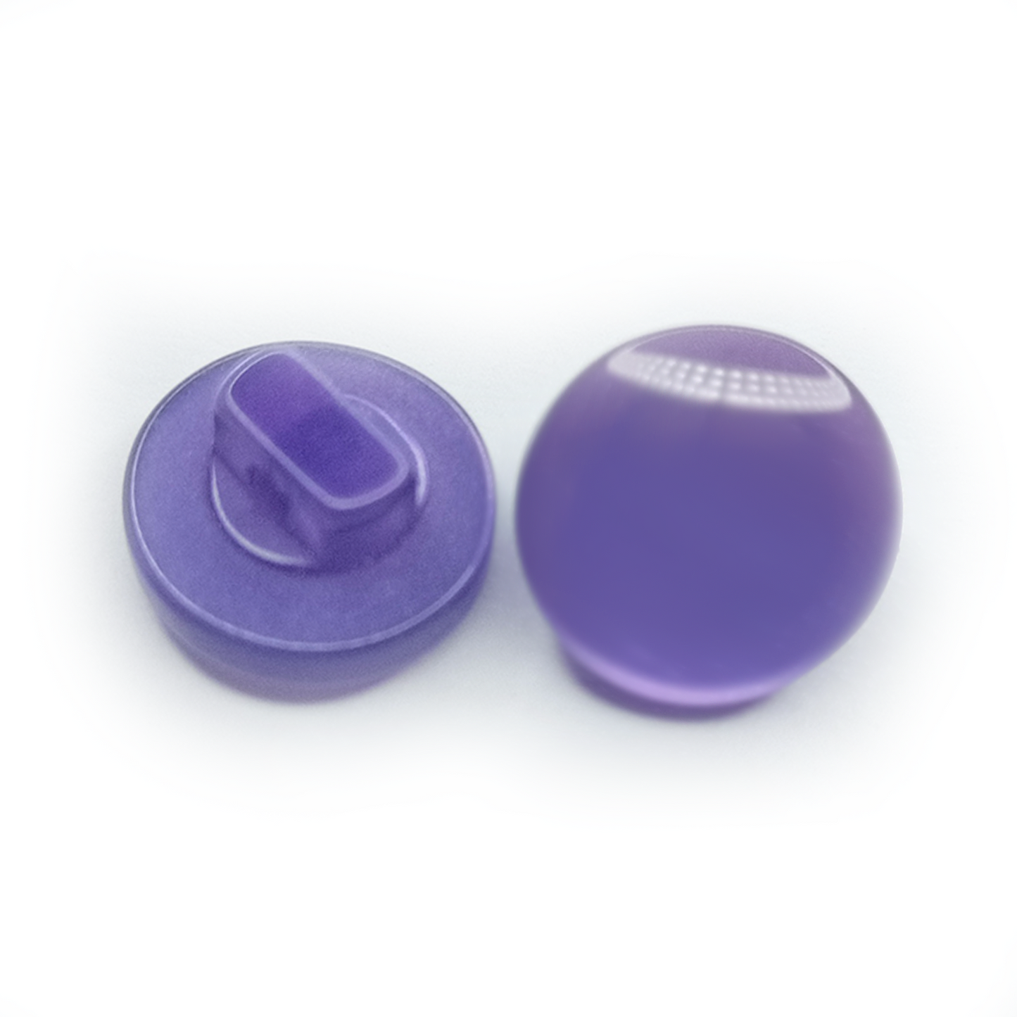 50pcs Acrylic Sewing Buttons Scrapbooking Round Shank 11mm Purple