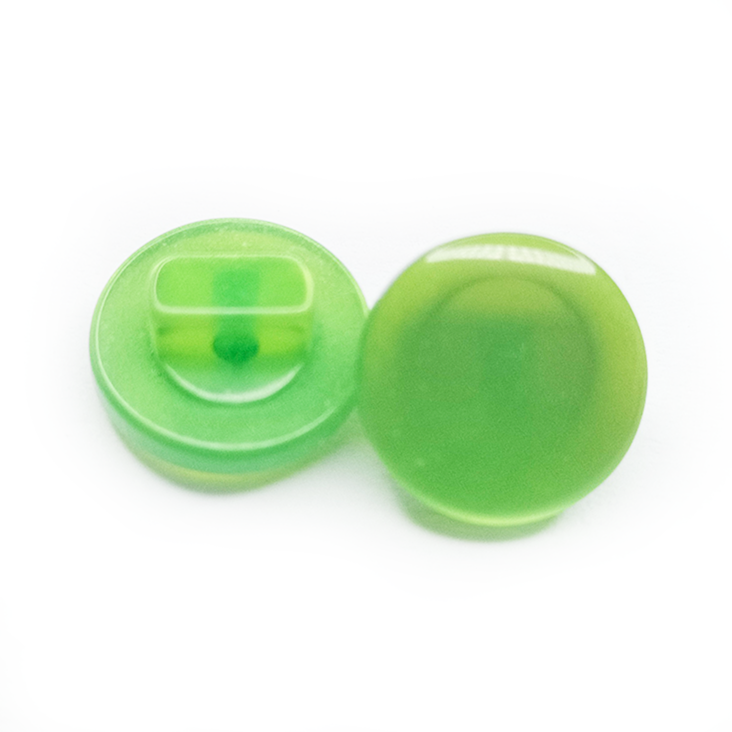 50pcs Acrylic Sewing Buttons Scrapbooking Round Solid Green Shank 11mm