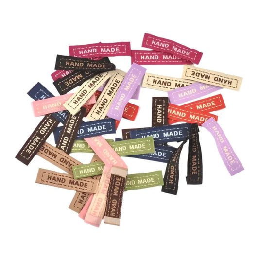 50pcs New Colorful Embroidery Labels Garment Accessories DIY Bag Shoes Clothing Washable Care Tags Hand Made Sewing Crafts c3629 | Main Image | Asia Sell