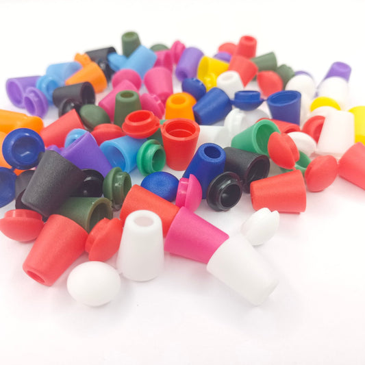 50pcs Plastic Cord Ends Bell Stopper With Lid Lock Toggle Clip Paracord Clothes Bag Sportswear Shoelace Rope Parts