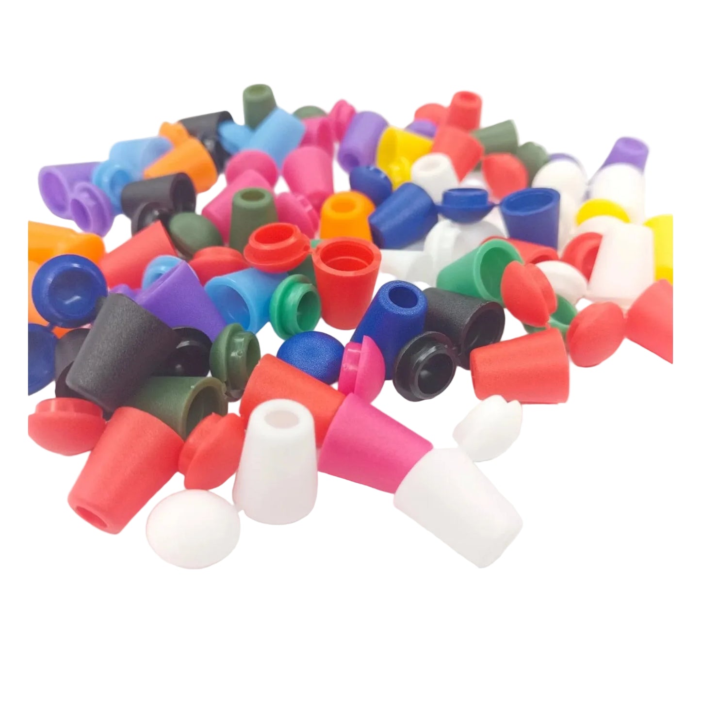 50pcs Plastic Cord Ends Bell Stopper With Lid Lock Toggle Clip Paracord Clothes Bag Sportswear Shoelace Rope Parts
