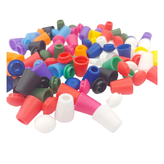 50pcs Plastic Cord Ends Bell Stopper With Lid Lock Toggle Clip Paracord Clothes Bag Sportswear Shoelace Rope Parts