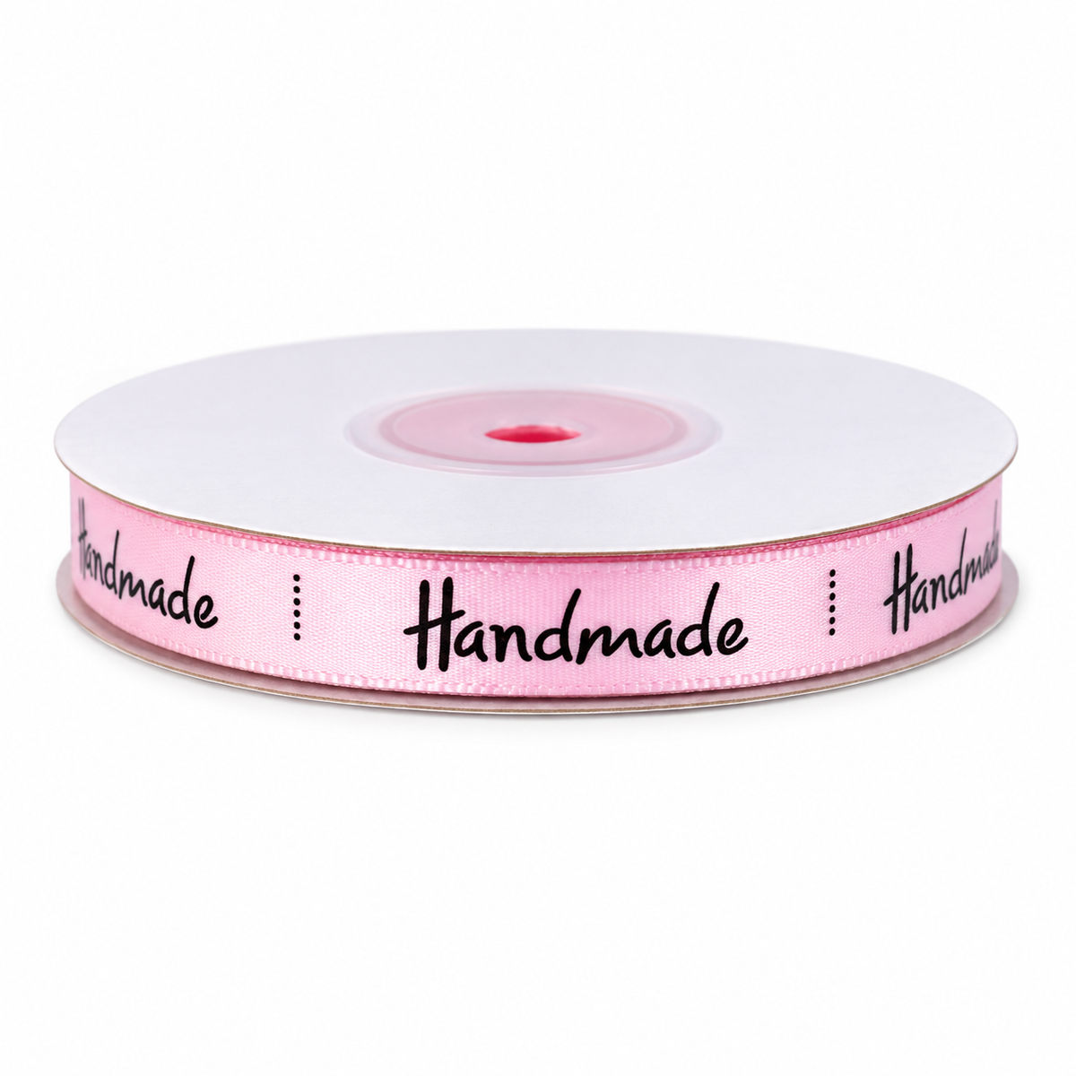 5m 10mm Polyester Ribbon Handmade Writing for Gift Wrapping Crafts Bow Pink White Black Beige - Pink - Asia Sell