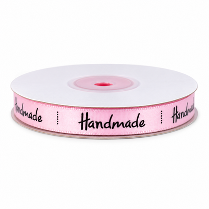 5m 10mm Polyester Ribbon Handmade Writing for Gift Wrapping Crafts Bow Pink White Black Beige - Pink - Asia Sell