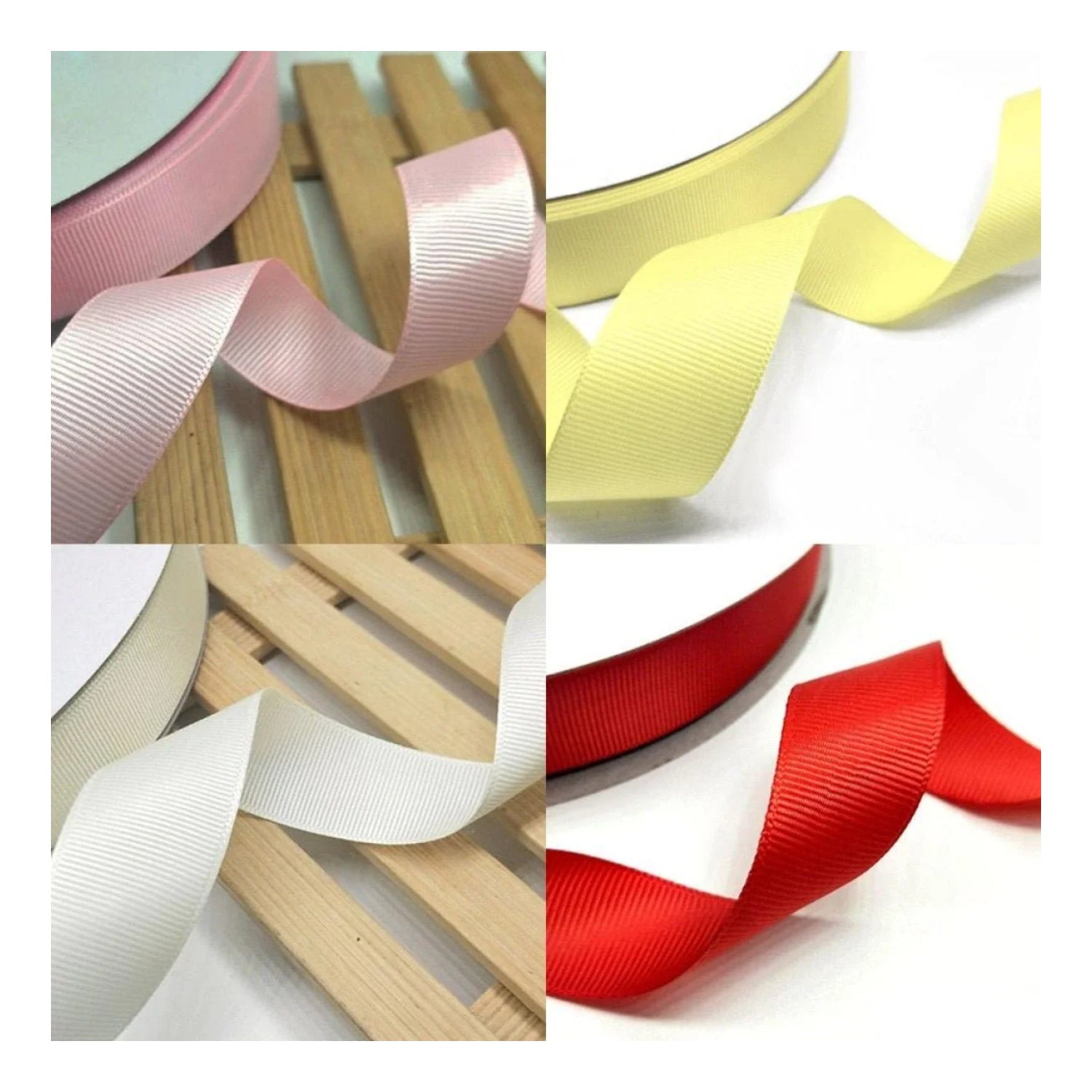 5m 40mm Ribbon White Yellow Pink Red Weddings Decorative Hair - Off White 40mm - Asia Sell