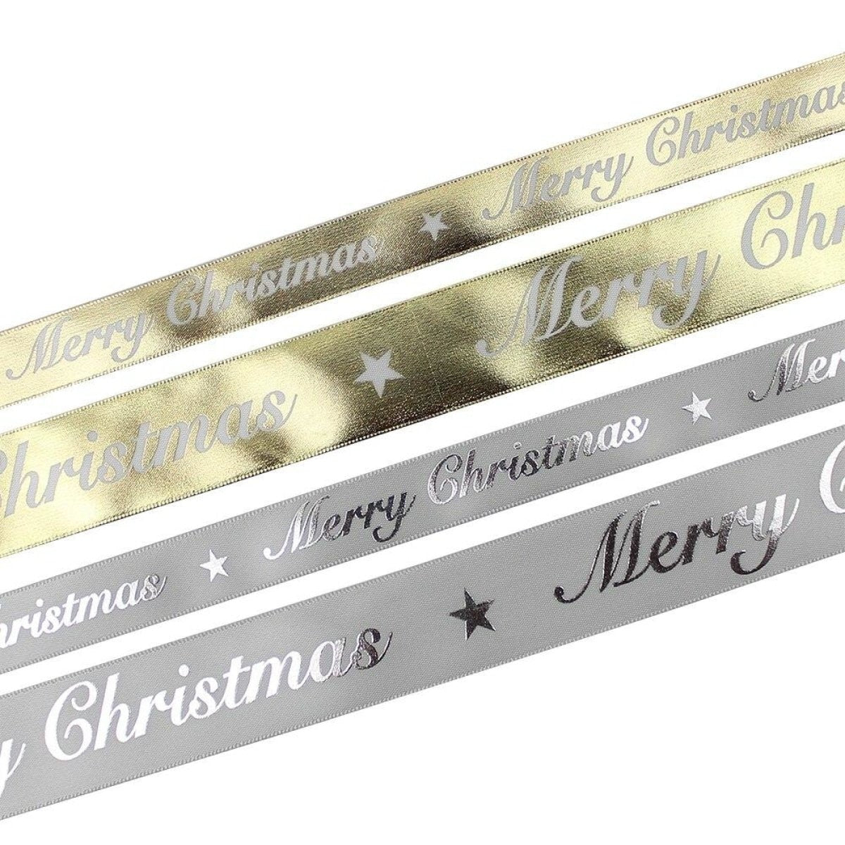 5M Merry Christmas Gift Wrapping Ribbons Gold Silver 16mm Christmas Ribbon - 16mm Green - Asia Sell