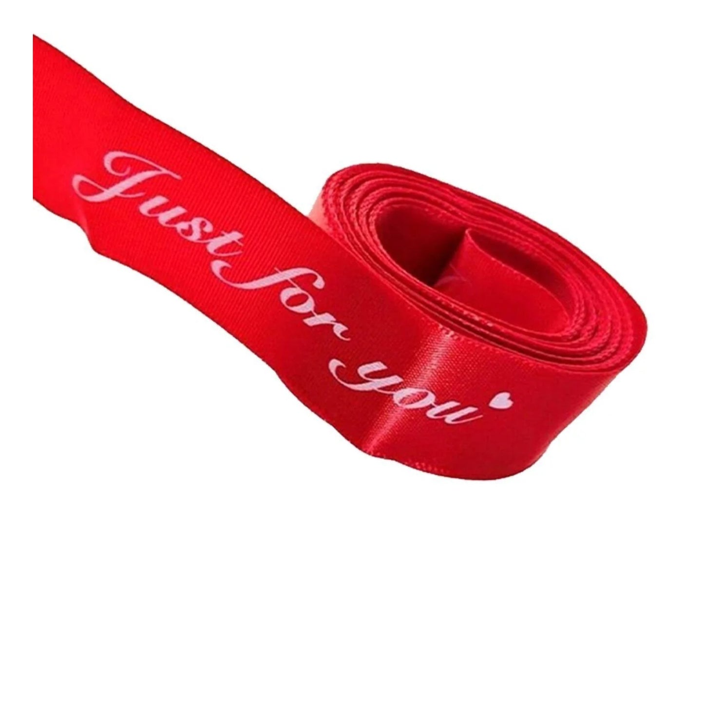 5m Printed Ribbon Set 25mm "Just For You" Wedding Christmas Birthday Present Bow Tie Wrap - Red - Asia Sell