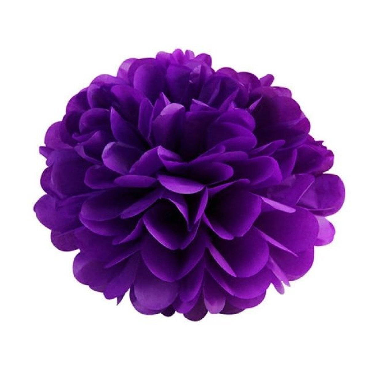 5pcs 6"-10" Tissue Paper Pompoms Wedding Baby Shower Birthday Party Pom Poms Toy - Deep purple 10cm 4inch - Asia Sell