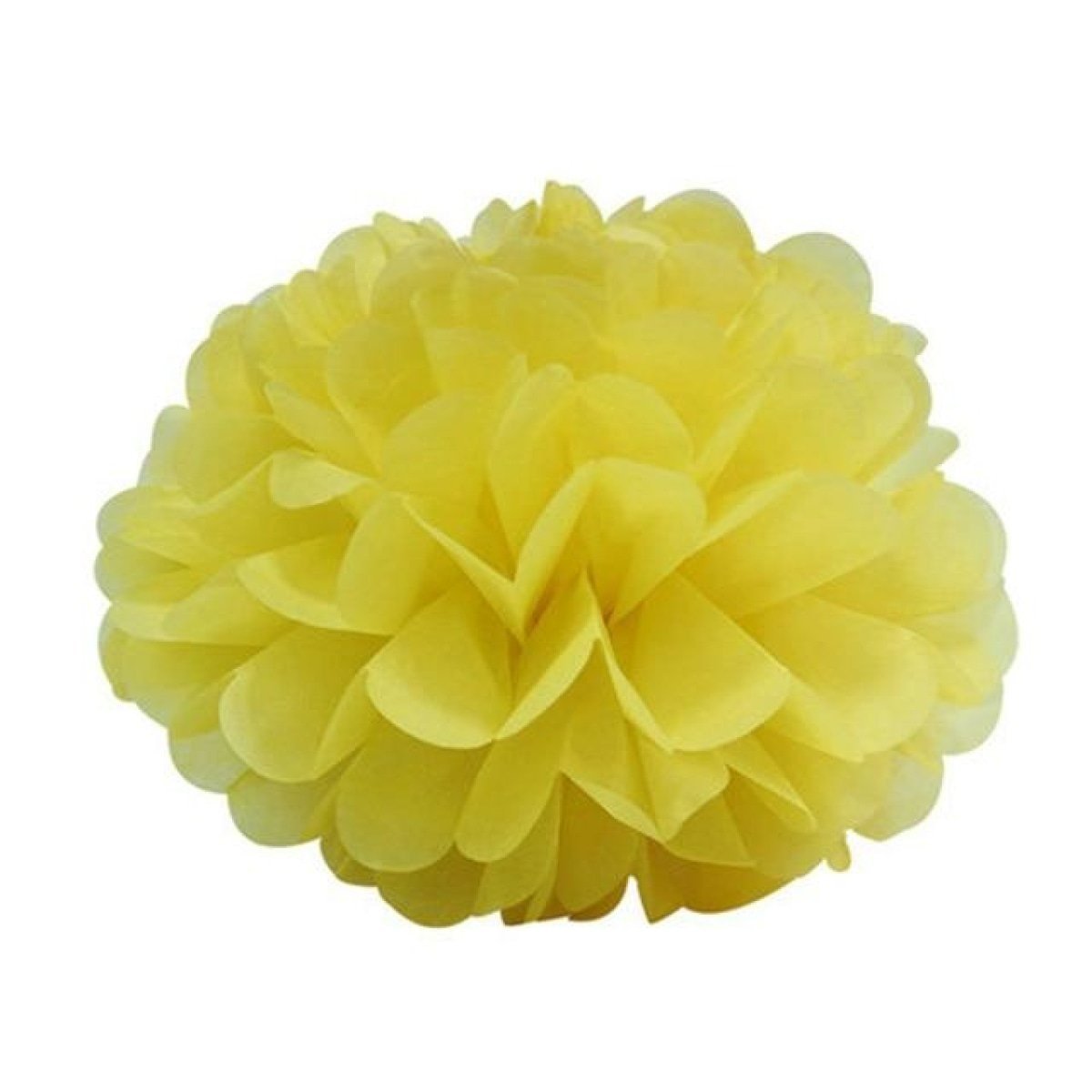 5pcs 6"-10" Tissue Paper Pompoms Wedding Baby Shower Birthday Party Pom Poms Toy - Deep yellow 10cm 4inch - Asia Sell