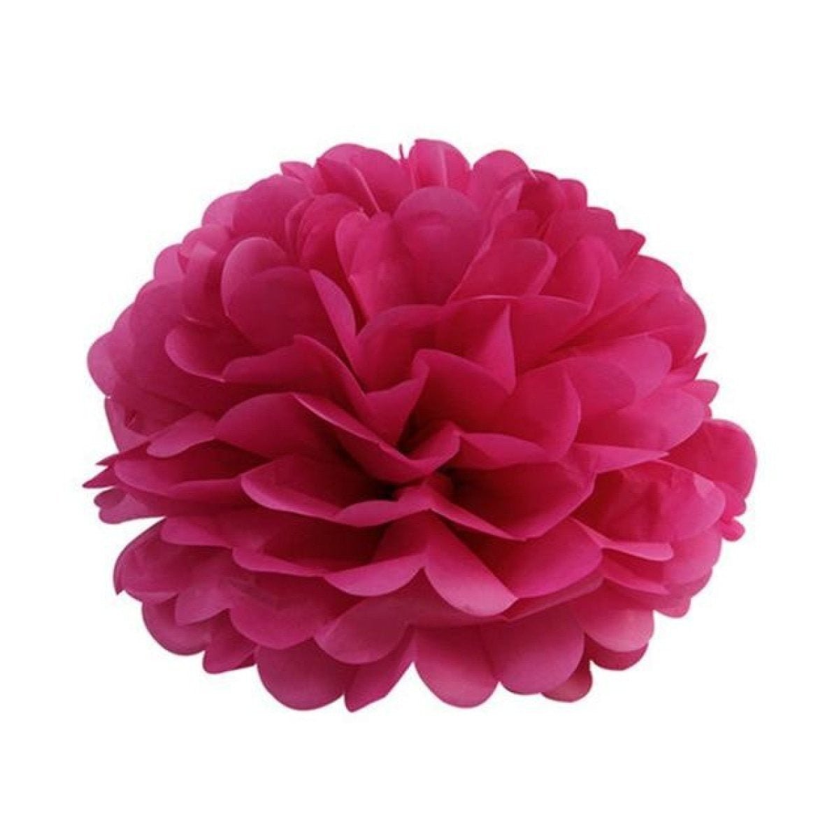 5pcs 6"-10" Tissue Paper Pompoms Wedding Baby Shower Birthday Party Pom Poms Toy - Fuchsia 10cm 4inch - Asia Sell