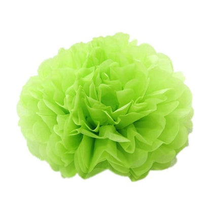 5pcs 6"-10" Tissue Paper Pompoms Wedding Baby Shower Birthday Party Pom Poms Toy - Light green 10cm 4inch - Asia Sell