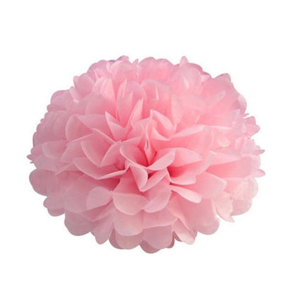 5pcs 6"-10" Tissue Paper Pompoms Wedding Baby Shower Birthday Party Pom Poms Toy - Light pink 10cm 4inch - Asia Sell